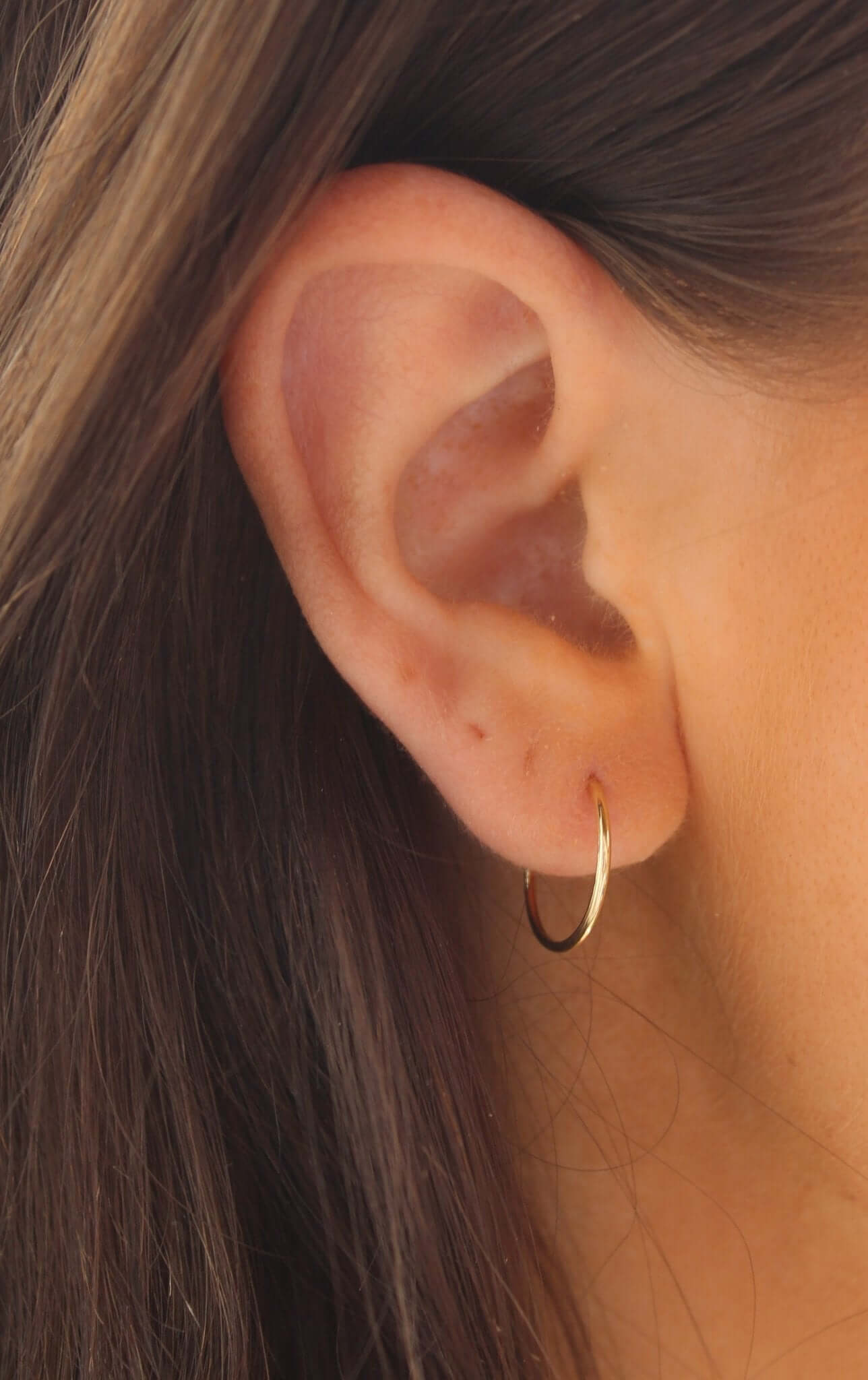 14K Solid Gold 15MM Hoops - Jewellery Hut