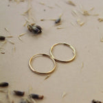 14K Solid Gold 15MM Hoops - Jewellery Hut