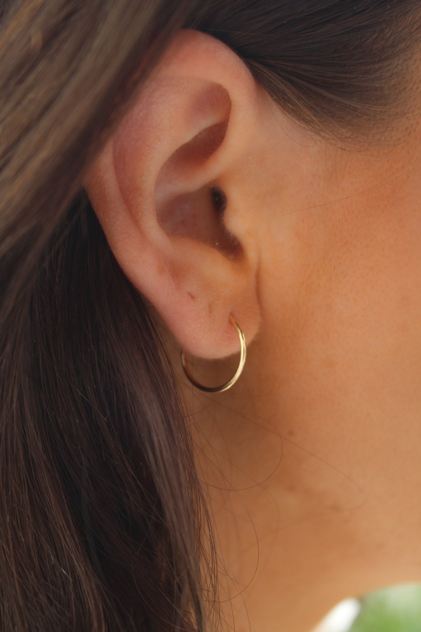 14K Solid Gold 15MM Hoops - Jewellery Hut