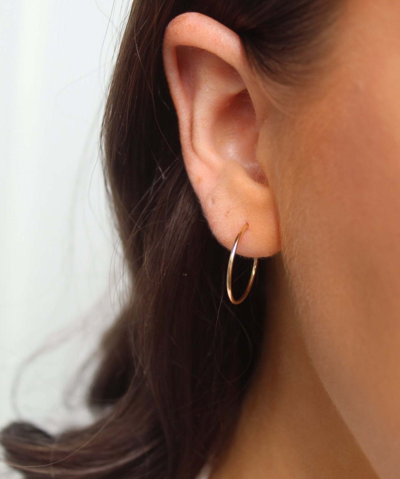 14K Solid Gold 20MM Hoops - Jewellery Hut