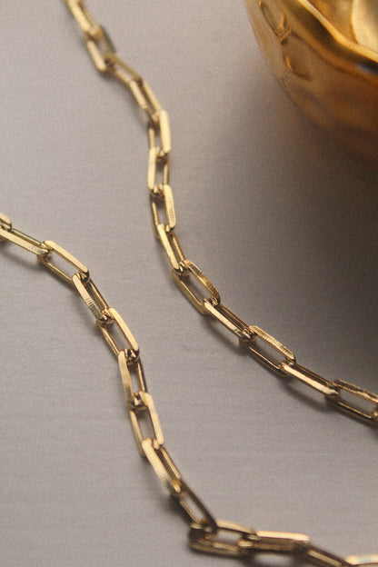 18K Gold Filled Chunky Paper Clip Chain Necklace - Jewellery Hut