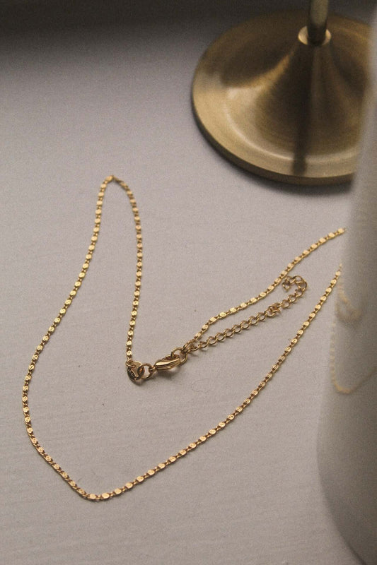 18k Gold Filled Flat Snake Chain Necklace - Jewellery Hut