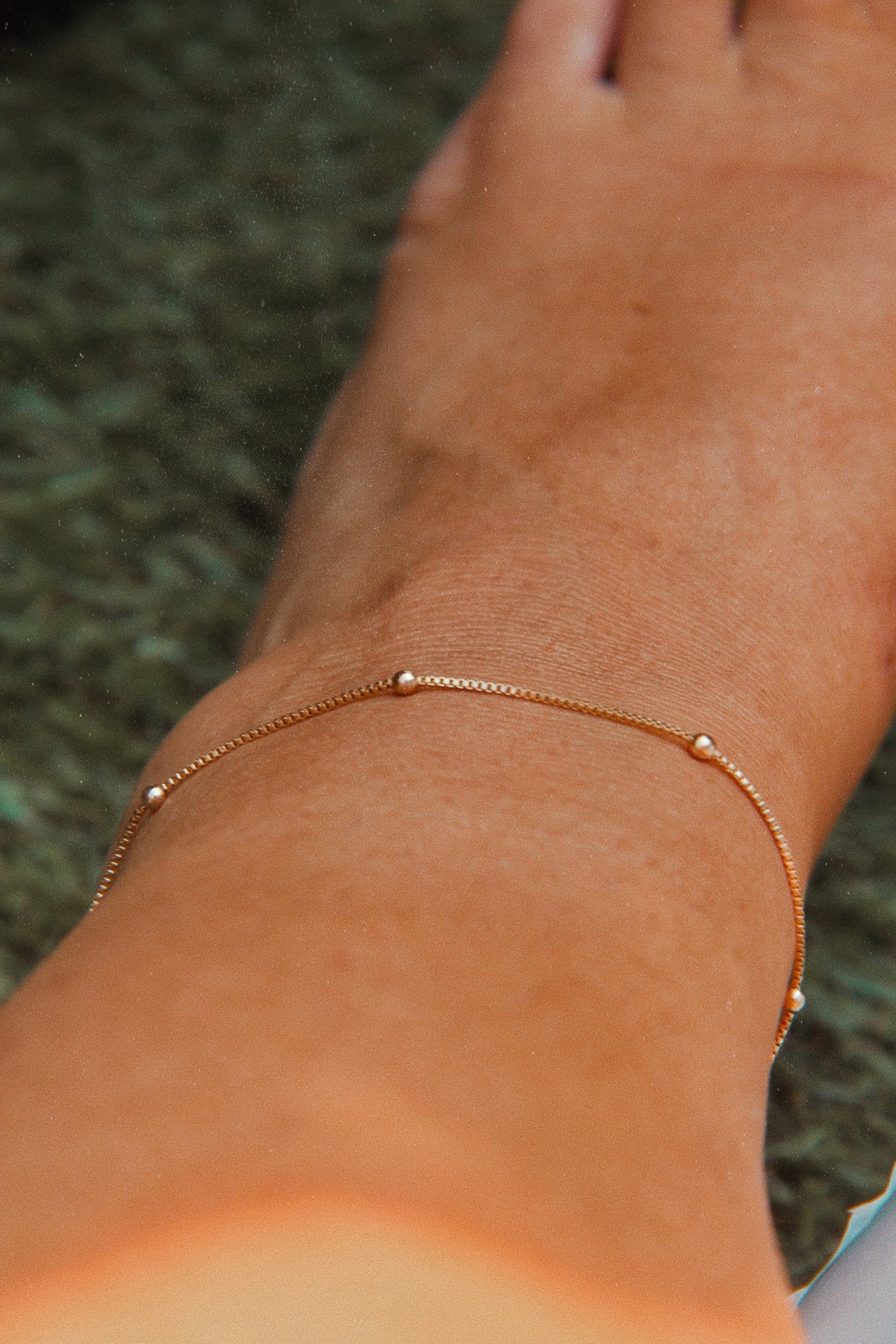 18k Gold Satellite Chain Anklet - Jewellery Hut