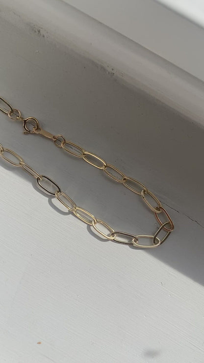 14k Gold Chunky Cable Bracelet