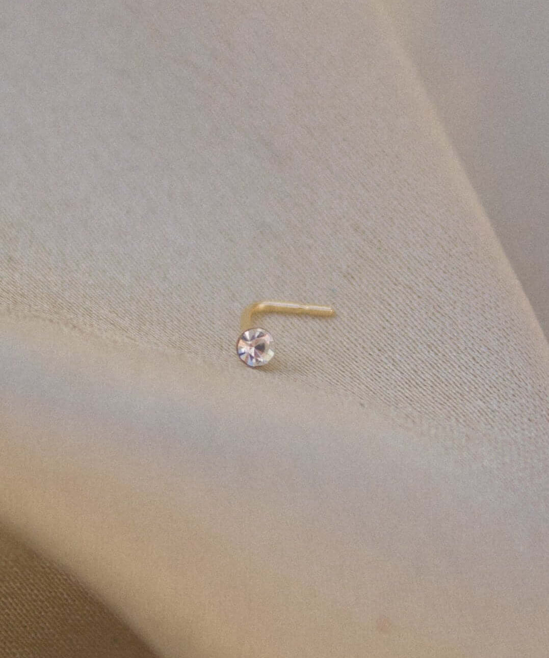 9K Gold Cubic Zirconia Nose Stud - Jewellery Hut