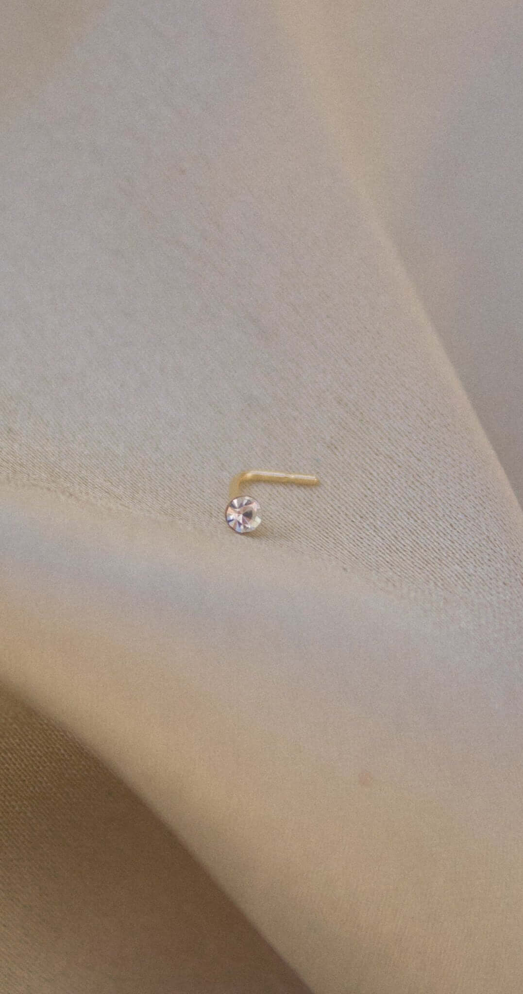 9K Gold Cubic Zirconia Nose Stud - Jewellery Hut