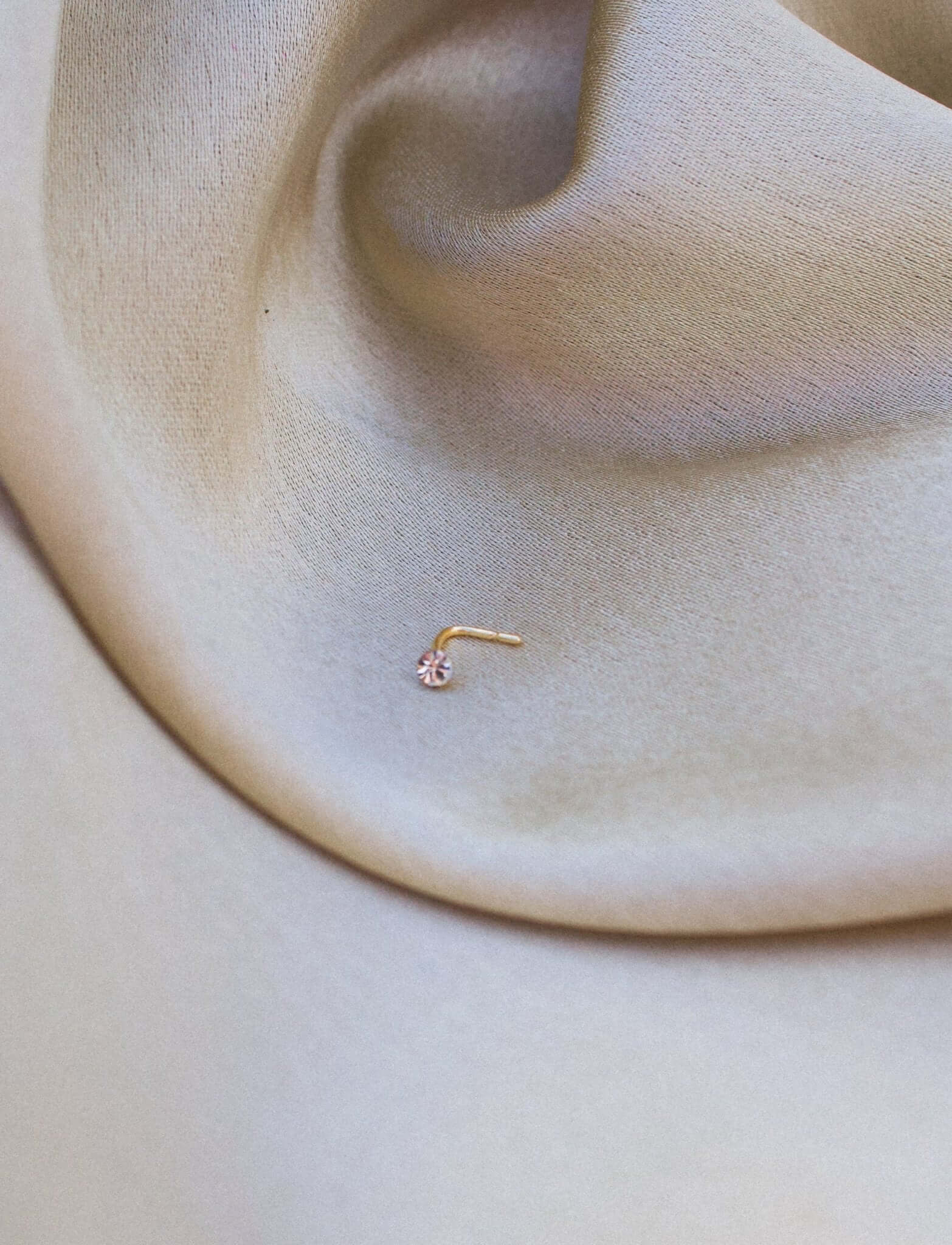 9K Gold Cubic Zirconia Nose Stud - Jewellery Hut