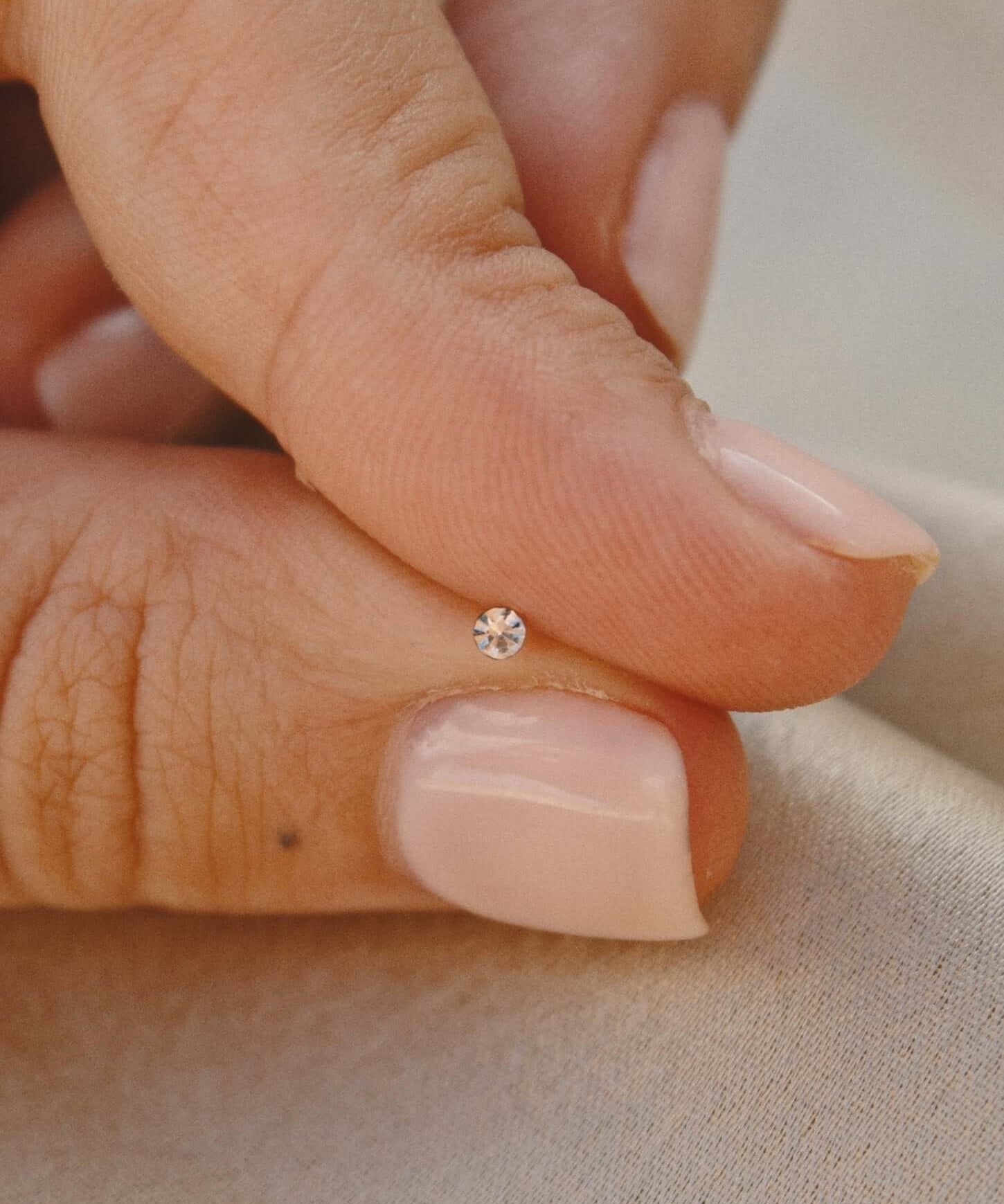 9K Gold Cubic Zirconia Nose Stud - Jewellery Hut
