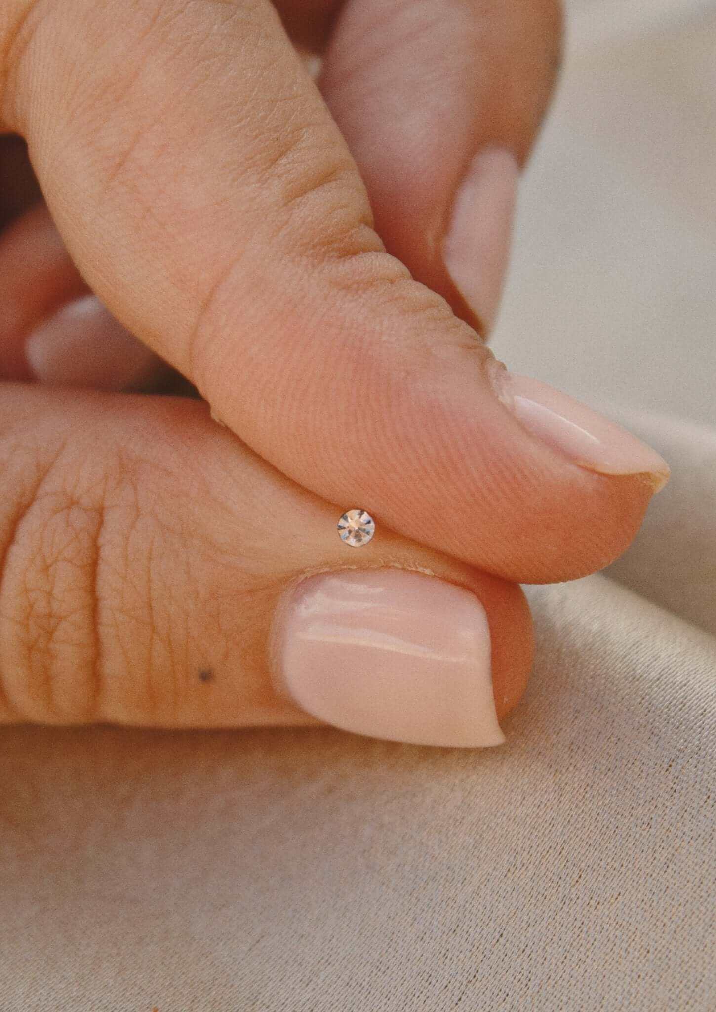 9K Gold Cubic Zirconia Nose Stud - Jewellery Hut