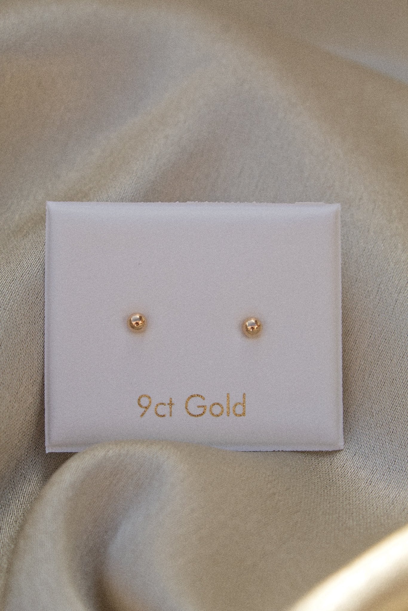 9K Yellow Gold Ball Gold Stud Earrings - Jewellery Hut