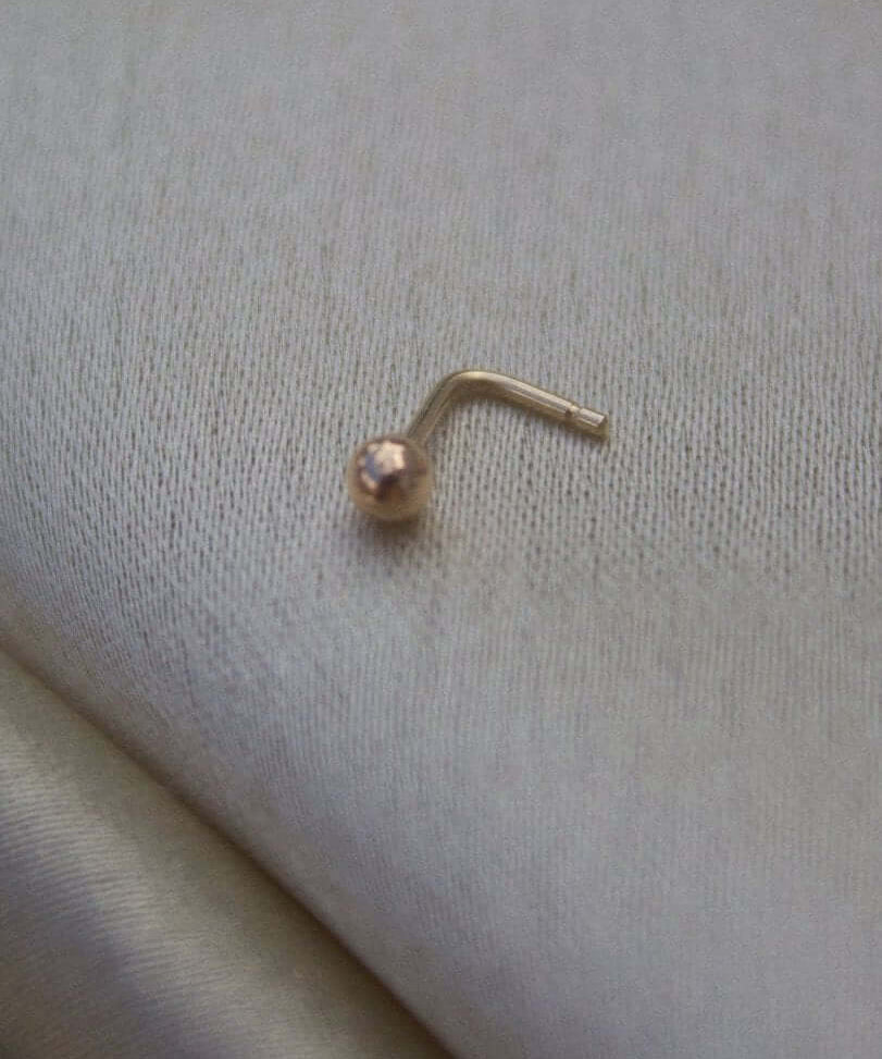 9K Yellow Gold Ball Nose Stud - Jewellery Hut