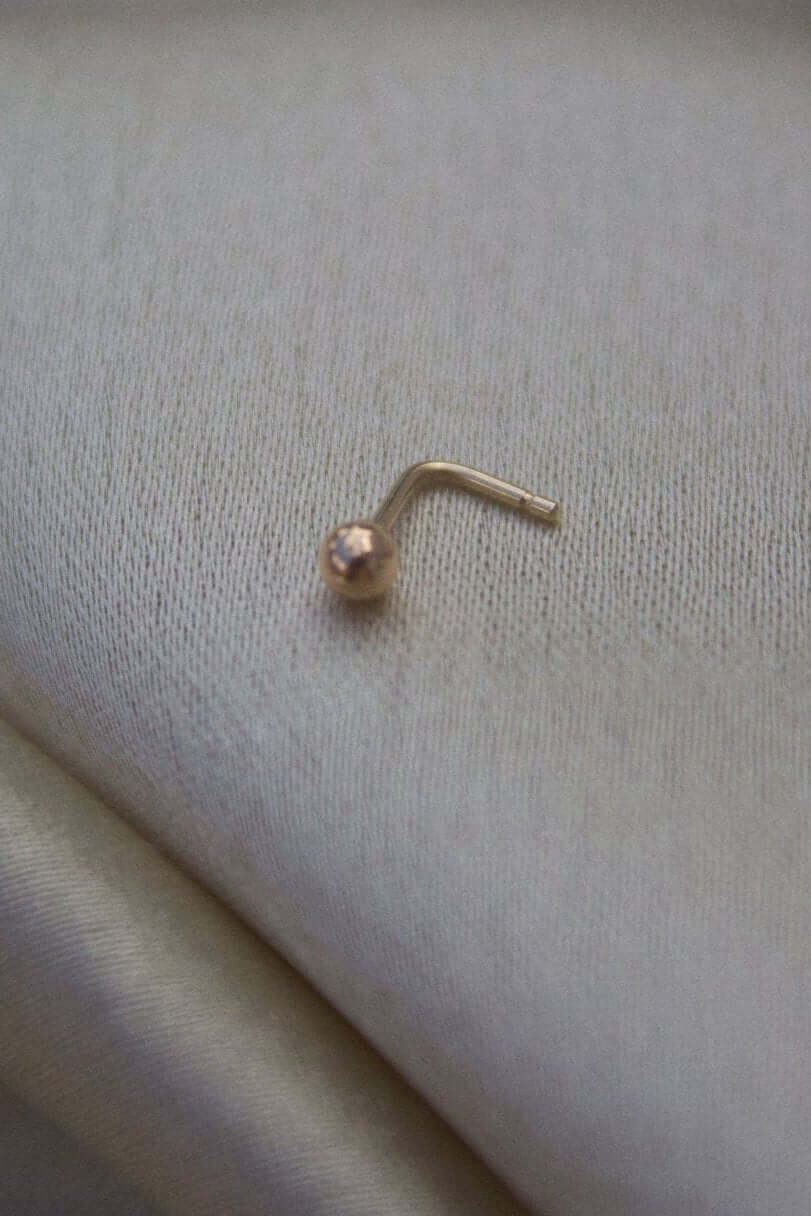 9K Yellow Gold Ball Nose Stud - Jewellery Hut