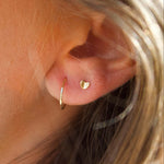 9K Yellow Gold Heart Stud Earrings - Jewellery Hut