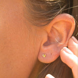 9K Yellow Gold Heart Stud Earrings - Jewellery Hut