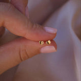 9K Yellow Gold Heart Stud Earrings - Jewellery Hut