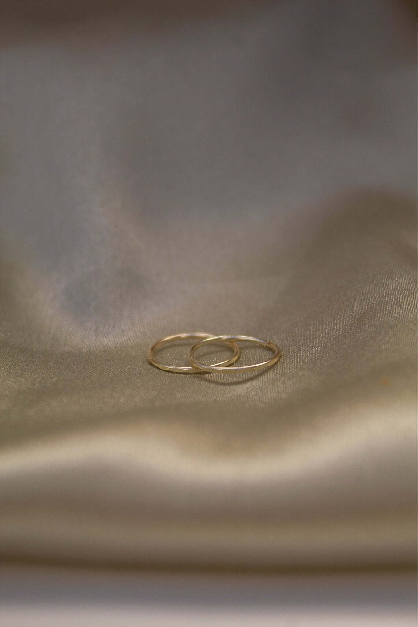 9K Yellow Gold Sleeper Hoop Earrings - Jewellery Hut
