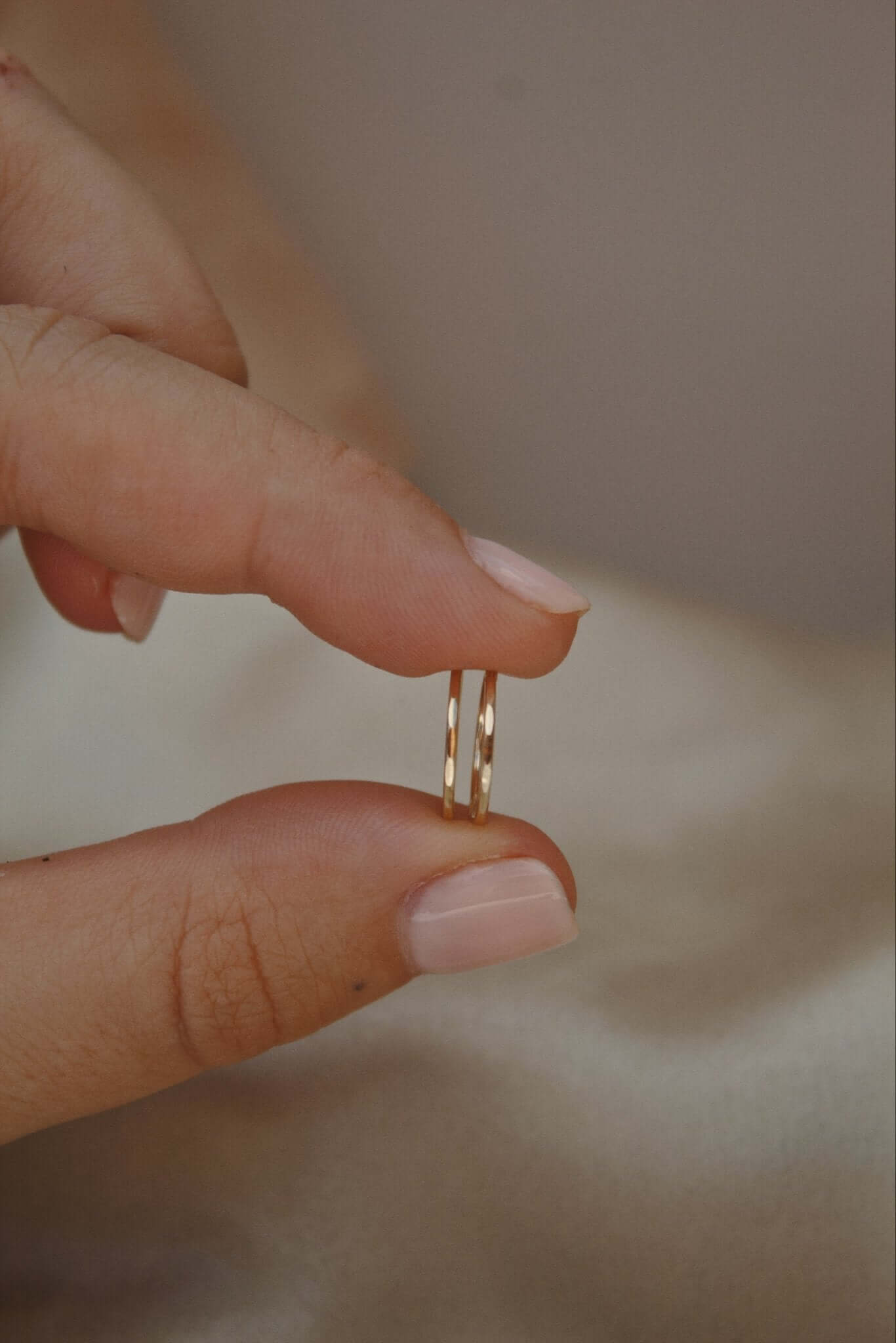 9K Yellow Gold Sleeper Hoop Earrings - Jewellery Hut