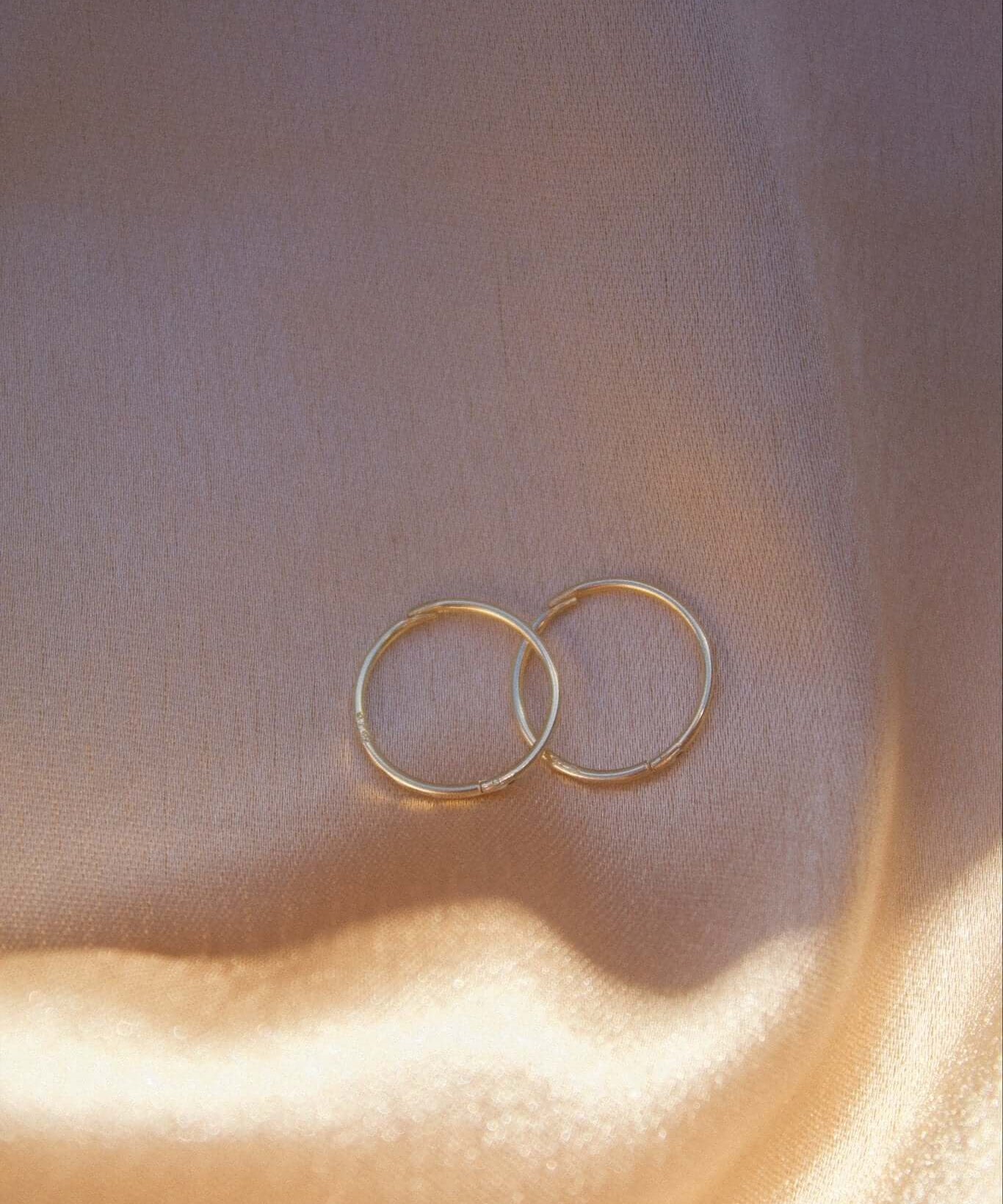 9K Yellow Gold Sleeper Hoop Earrings - Jewellery Hut