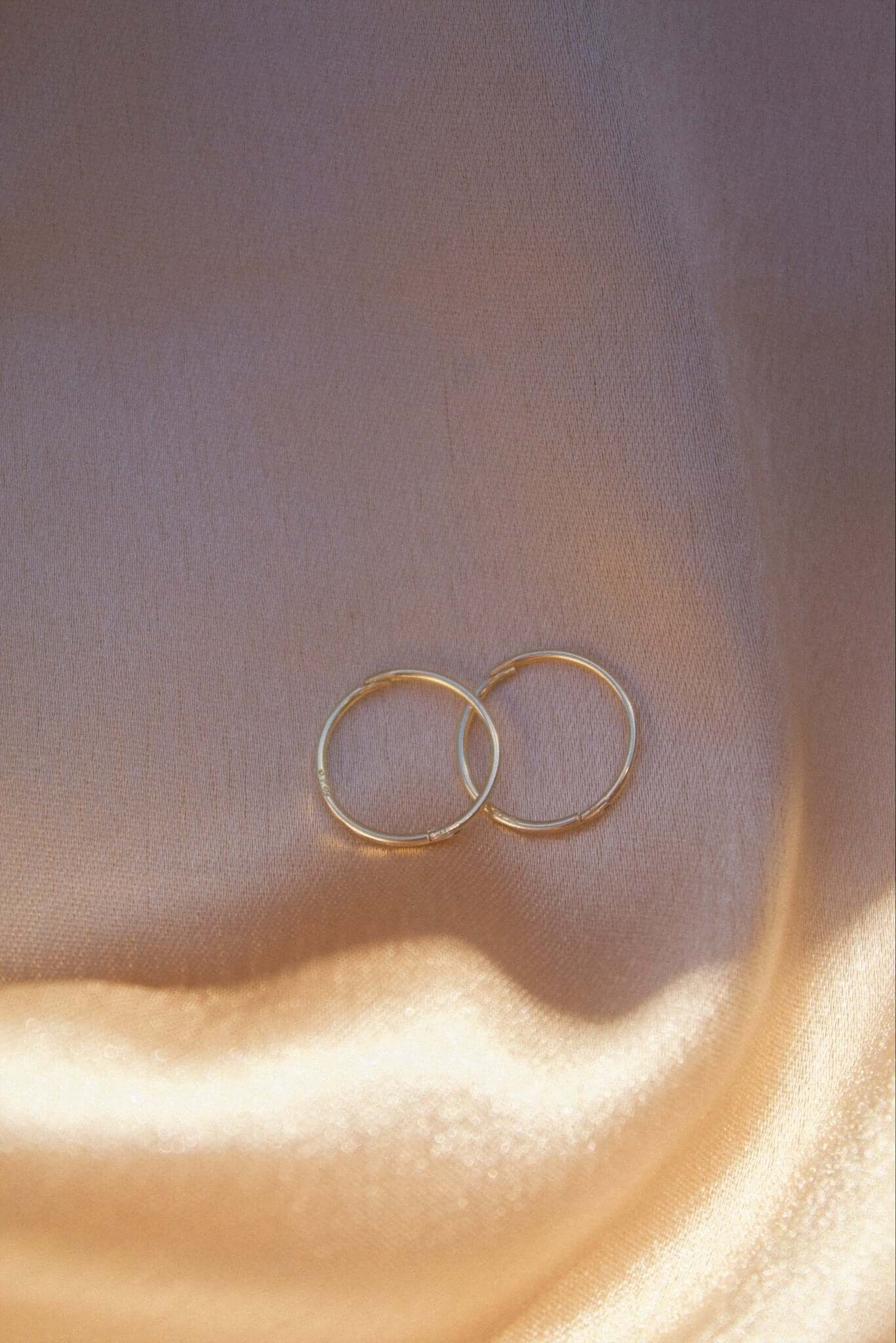 9K Yellow Gold Sleeper Hoop Earrings - Jewellery Hut