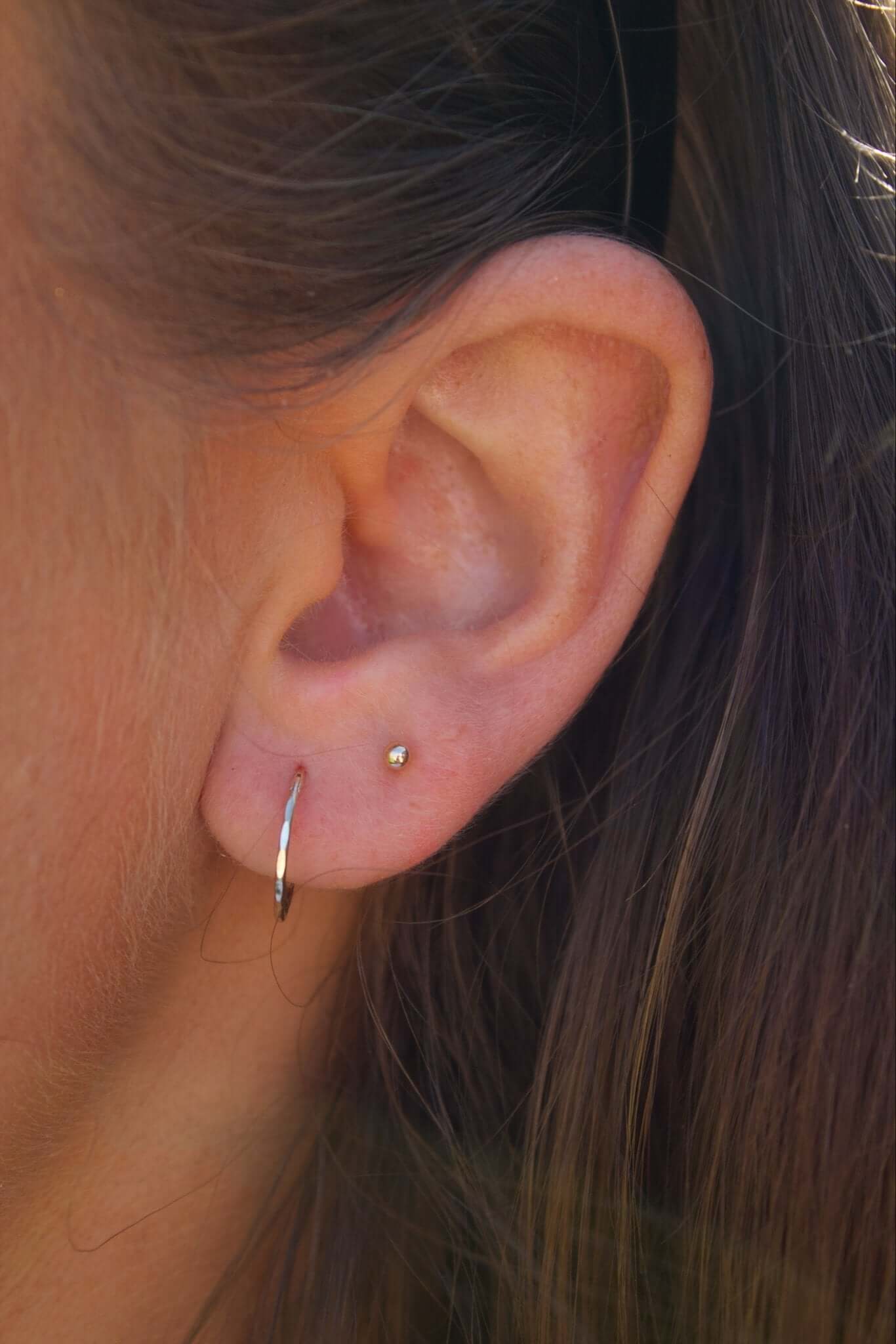 9K Yellow Gold Sleeper Hoop Earrings - Jewellery Hut