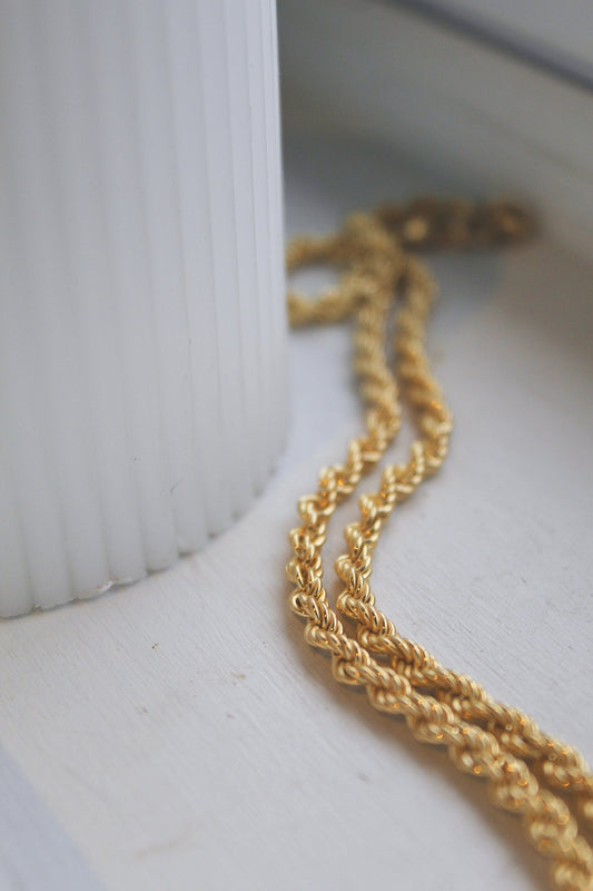 Braided Necklace 24ct Gold Plated - Jewellery Hut