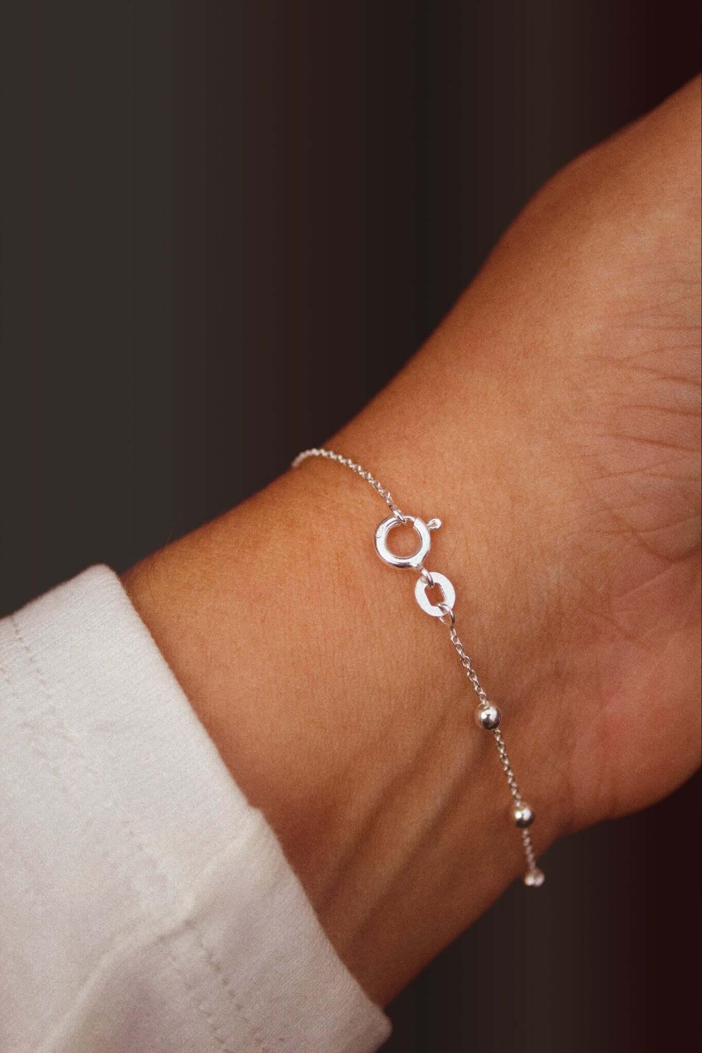 Chunky Sterling Silver Satellite Bracelet - Jewellery Hut