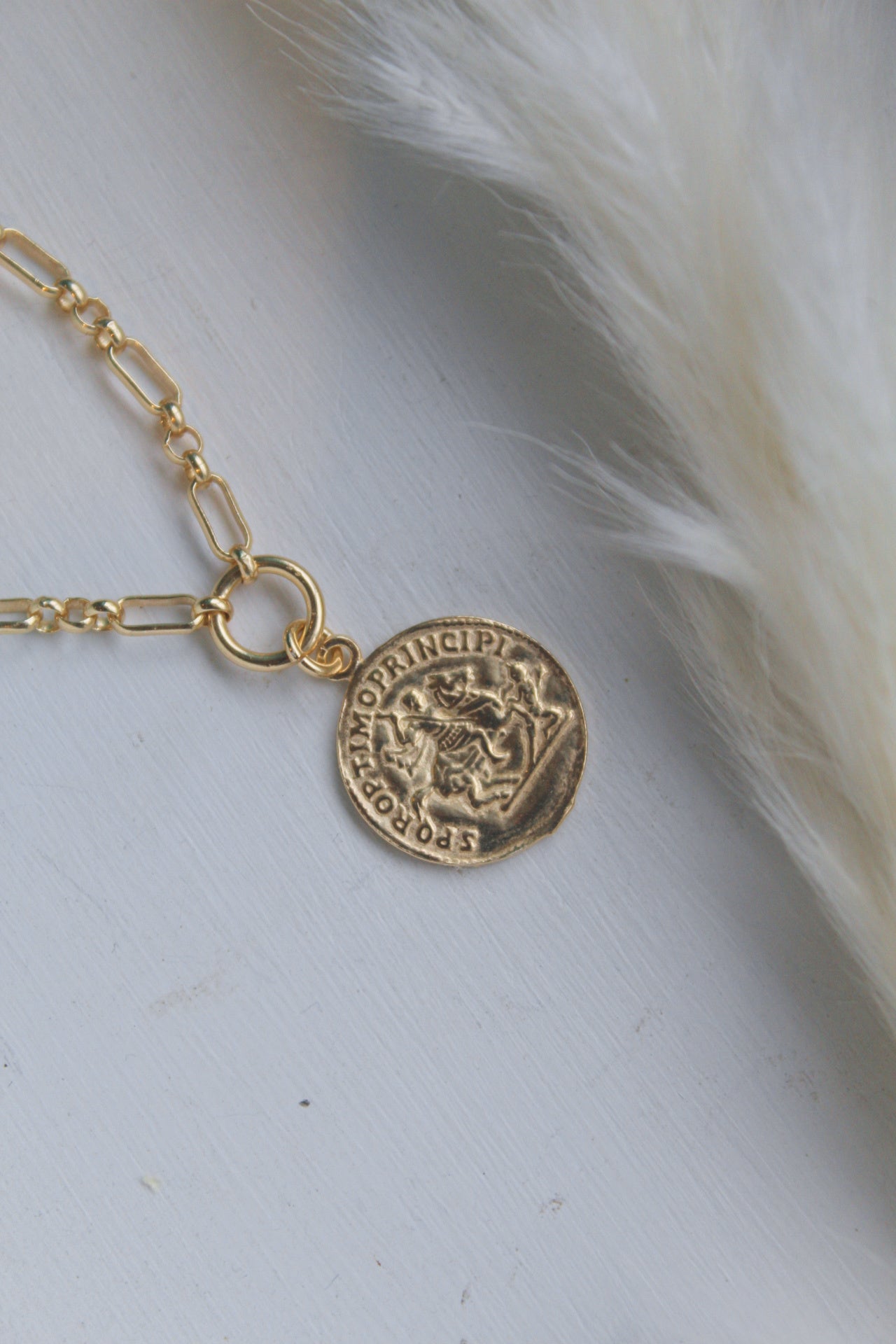 Coin Necklace 18ct Gold Plated - Jewellery Hut
