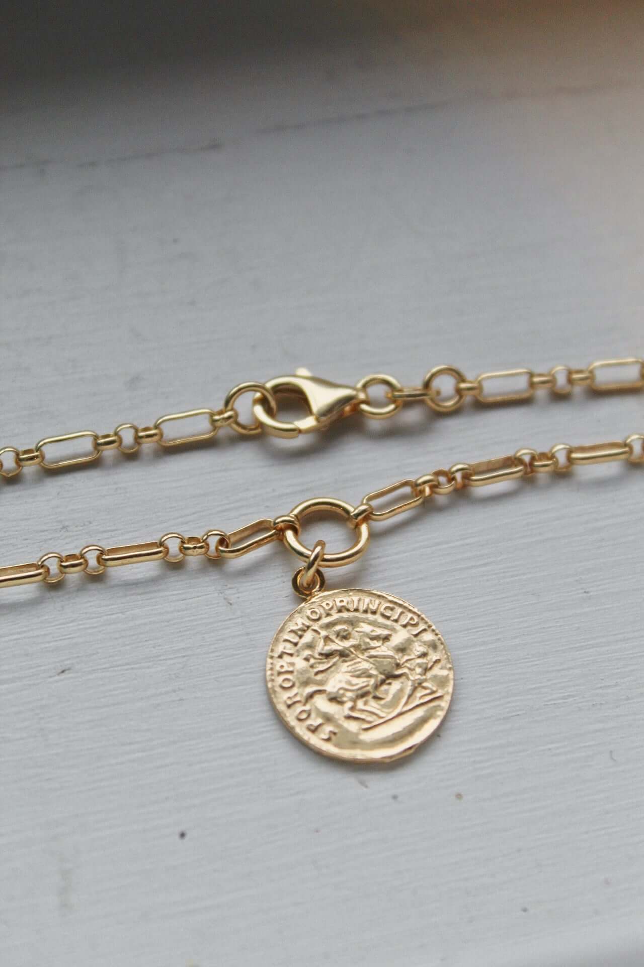 Coin Necklace 18ct Gold Plated - Jewellery Hut