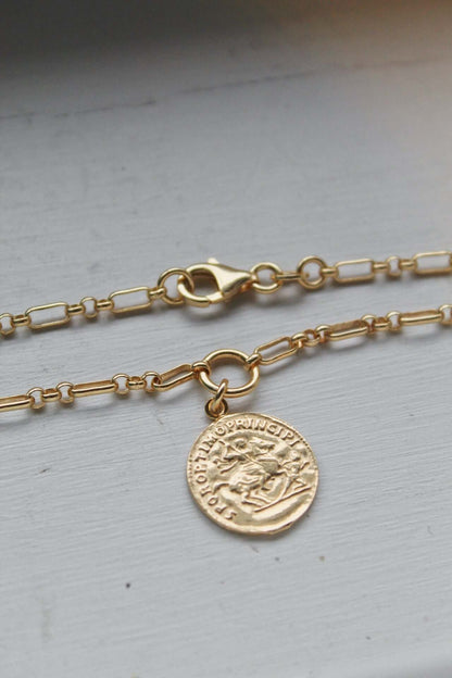 Coin Necklace 18ct Gold Plated - Jewellery Hut