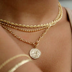 Coin Necklace 18ct Gold Plated - Jewellery Hut