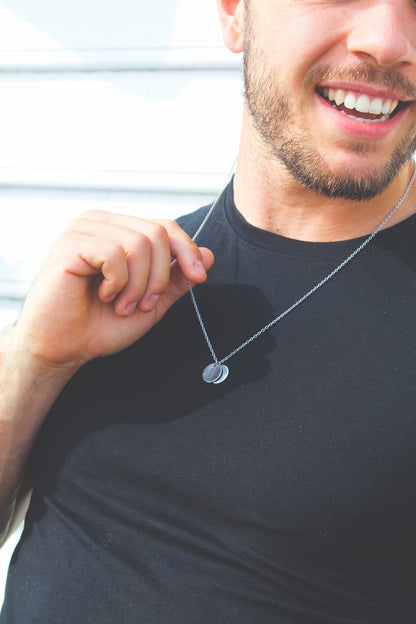 Mens Disc Chain Necklace - Jewellery Hut