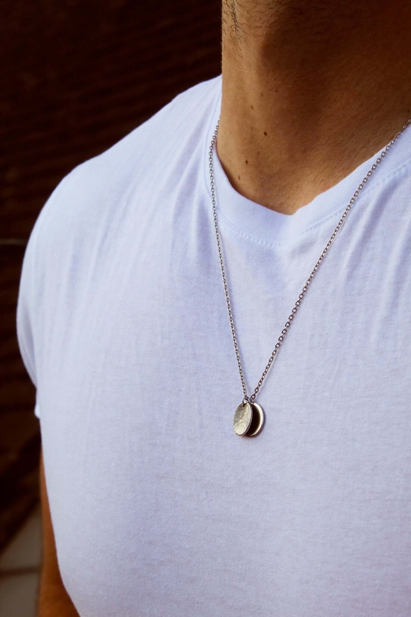 Mens Disc Chain Necklace - Jewellery Hut