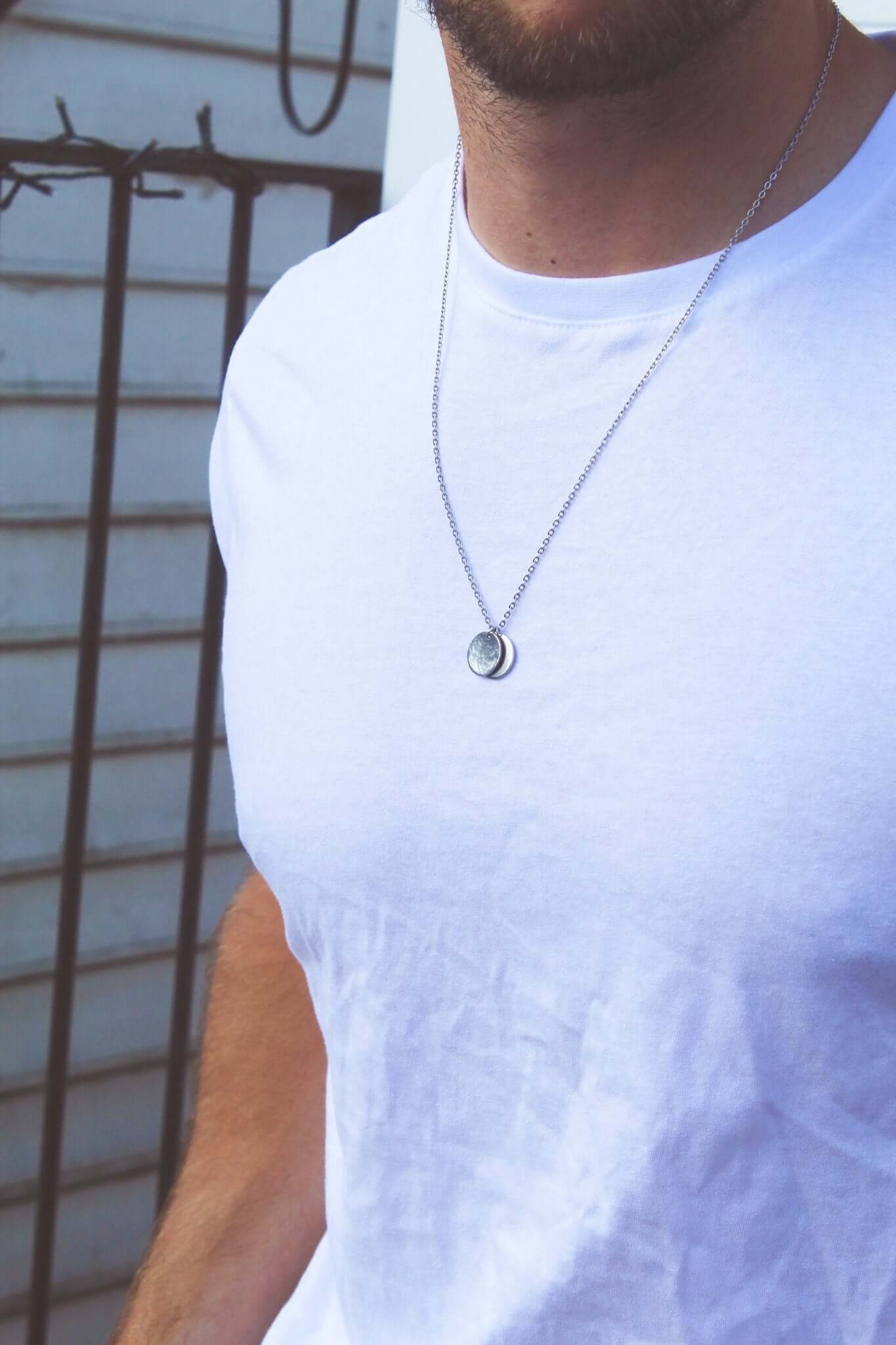 Mens Disc Chain Necklace - Jewellery Hut