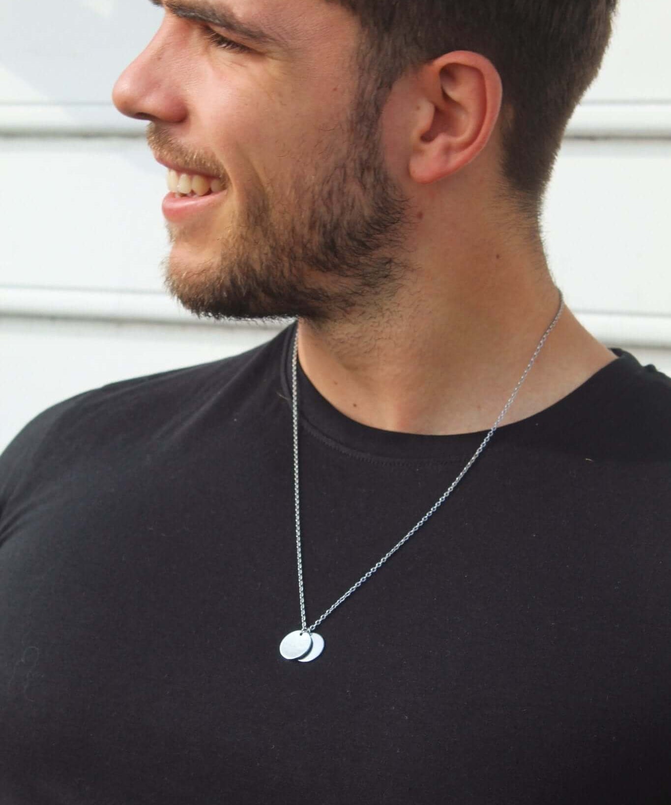 Mens Disc Chain Necklace - Jewellery Hut