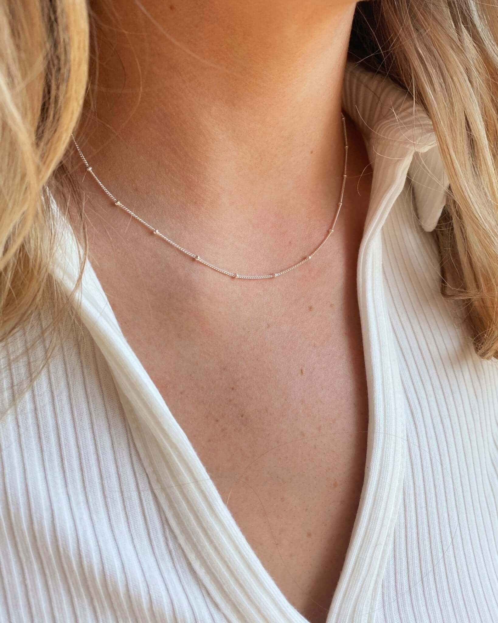 Silver Satellite Chain Necklace - Jewellery Hut