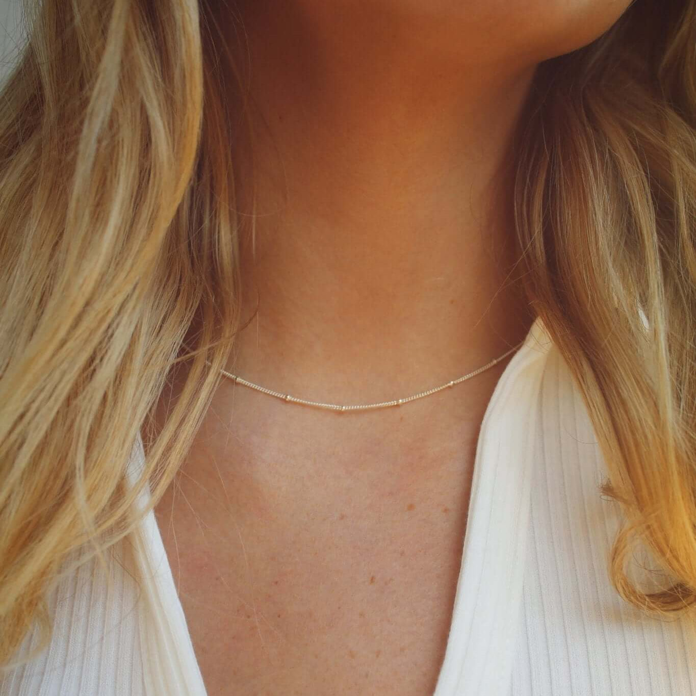 Silver Satellite Chain Necklace - Jewellery Hut