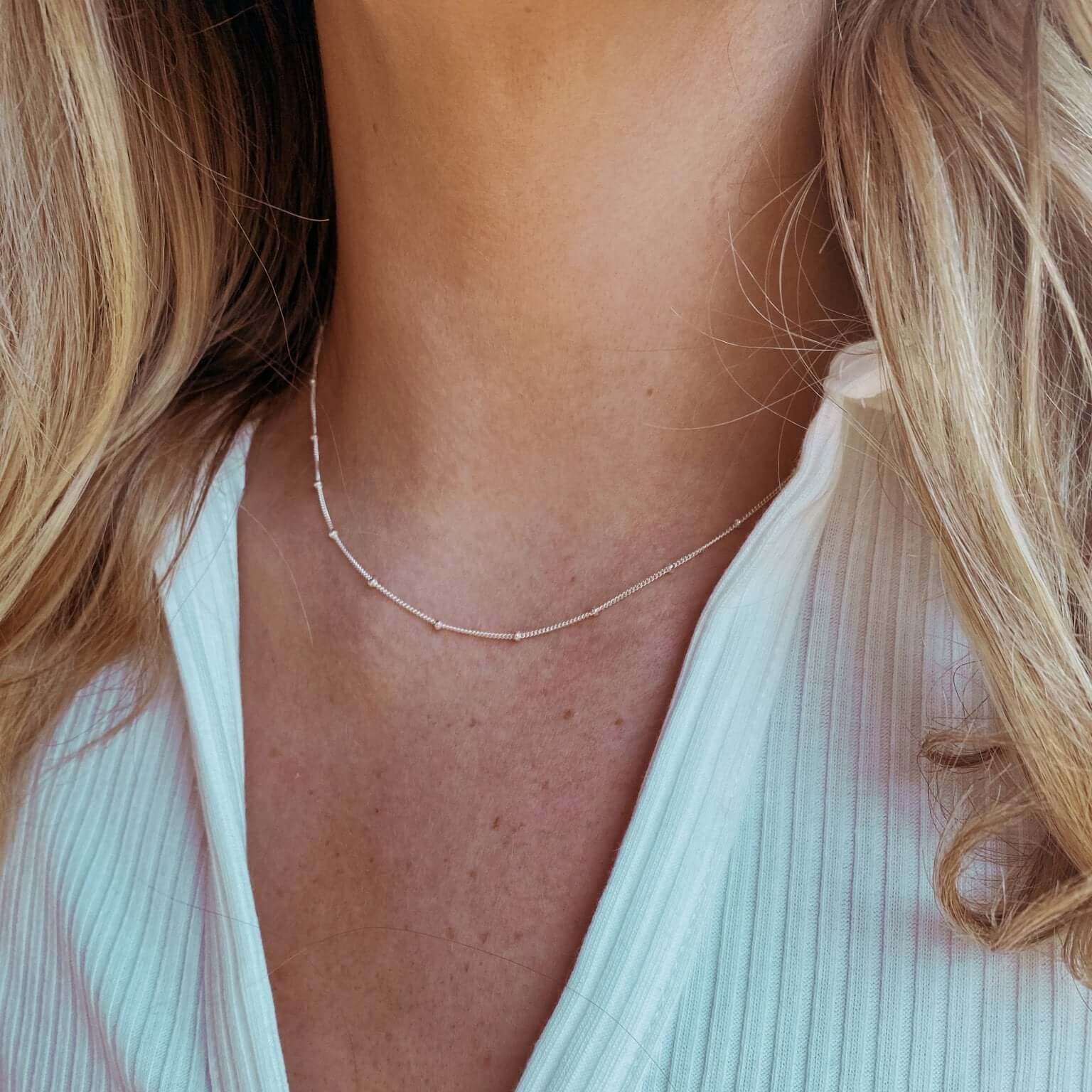 Silver Satellite Chain Necklace - Jewellery Hut