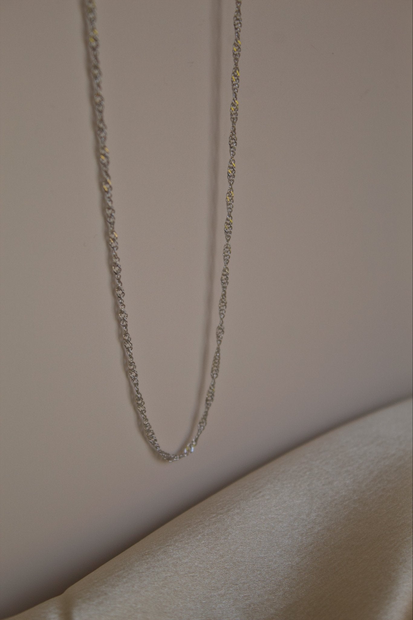 Stainless Steel Silver Twisted Rope Necklace - Jewellery Hut