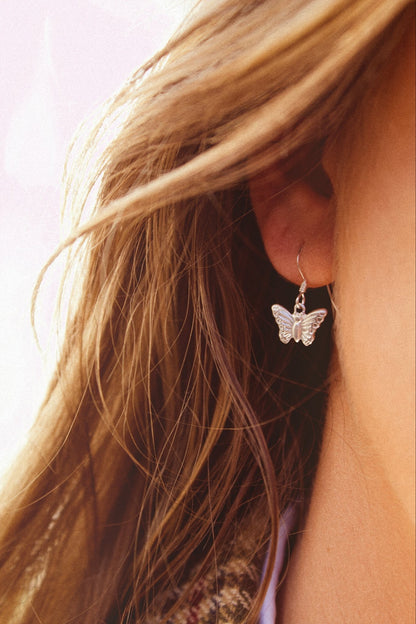 Sterling Silver Butterfly Earrings - Jewellery Hut