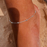Sterling Silver Chunky Satellite Anklet - Jewellery Hut