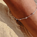Sterling Silver Chunky Satellite Anklet - Jewellery Hut