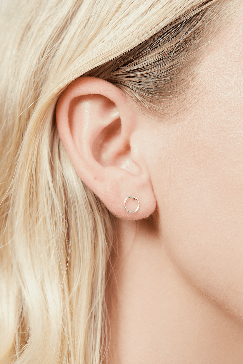 Sterling Silver Circle Stud Earrings - Jewellery Hut