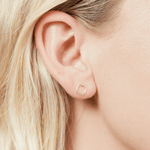 Sterling Silver Circle Stud Earrings - Jewellery Hut