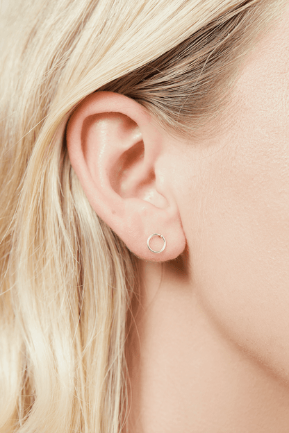 Sterling Silver Circle Stud Earrings - Jewellery Hut