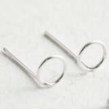 Sterling Silver Circle Stud Earrings - Jewellery Hut