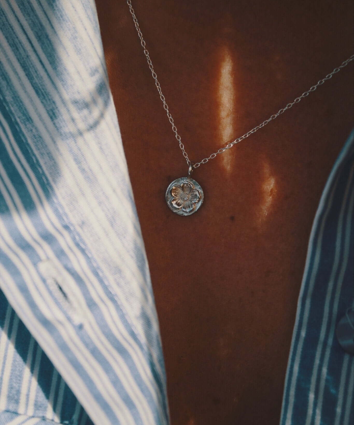 Sterling Silver Flower Necklace - Jewellery Hut