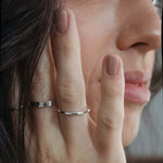 Sterling Silver Hammered Stacking Ring - Jewellery Hut
