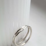 Sterling Silver Hammered Stacking Ring - Jewellery Hut