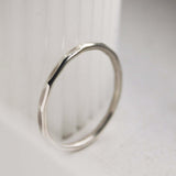 Sterling Silver Hammered Stacking Ring - Jewellery Hut