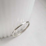 Sterling Silver Hammered Stacking Ring - Jewellery Hut